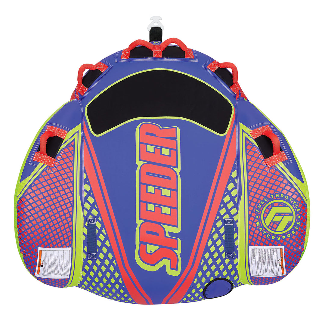 Blue and red Speeder 2 Rider Tube, nylon cover, comfort handles.