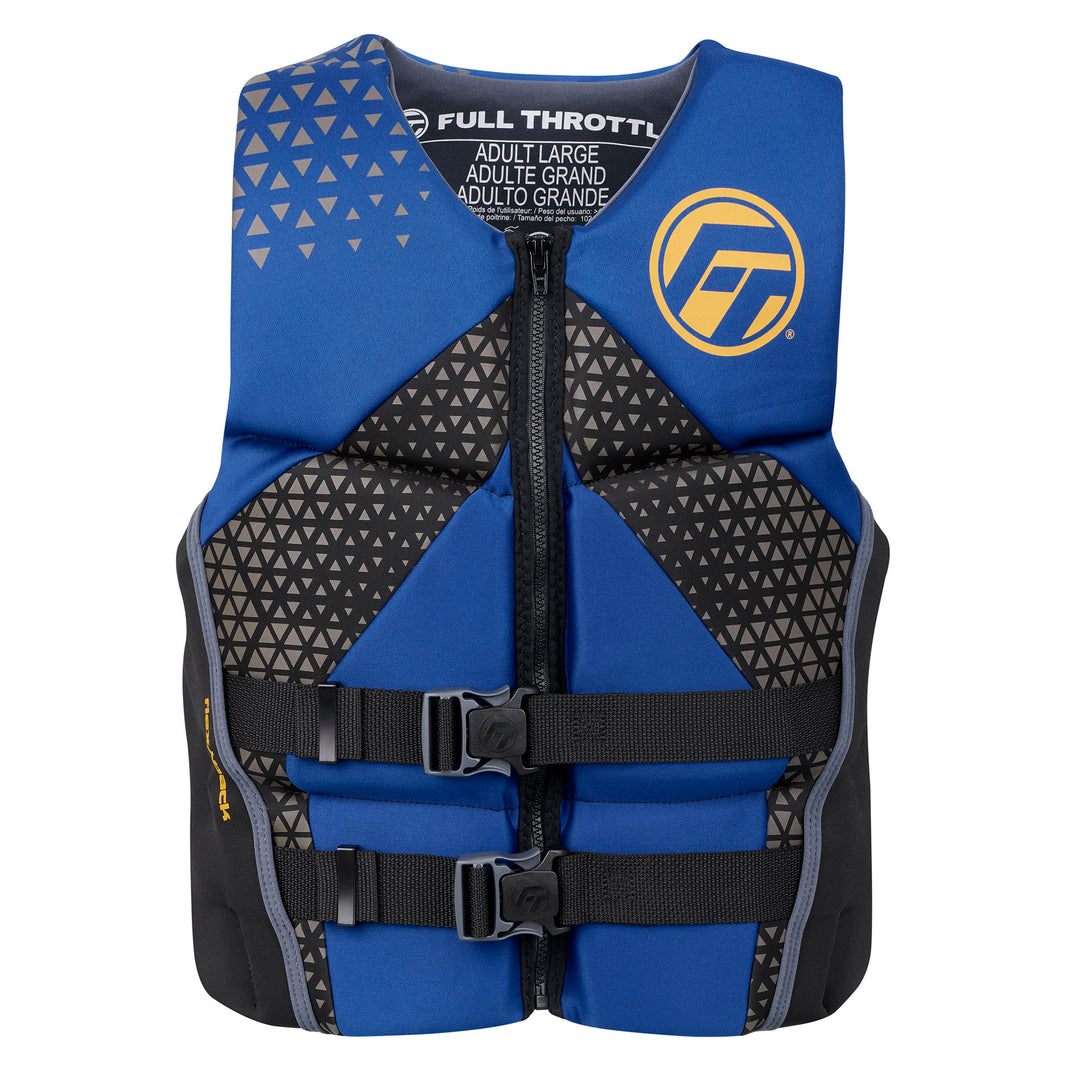 bike helmet life jacket Full Throttle Rapid-Dry Flex-Back Life Jacket Blue 2XL