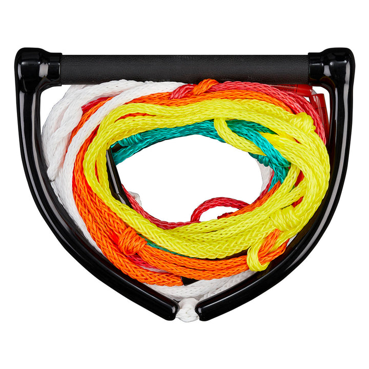 5 Section Ski Rope with vibrant handle, ideal for all rider weight requirements.